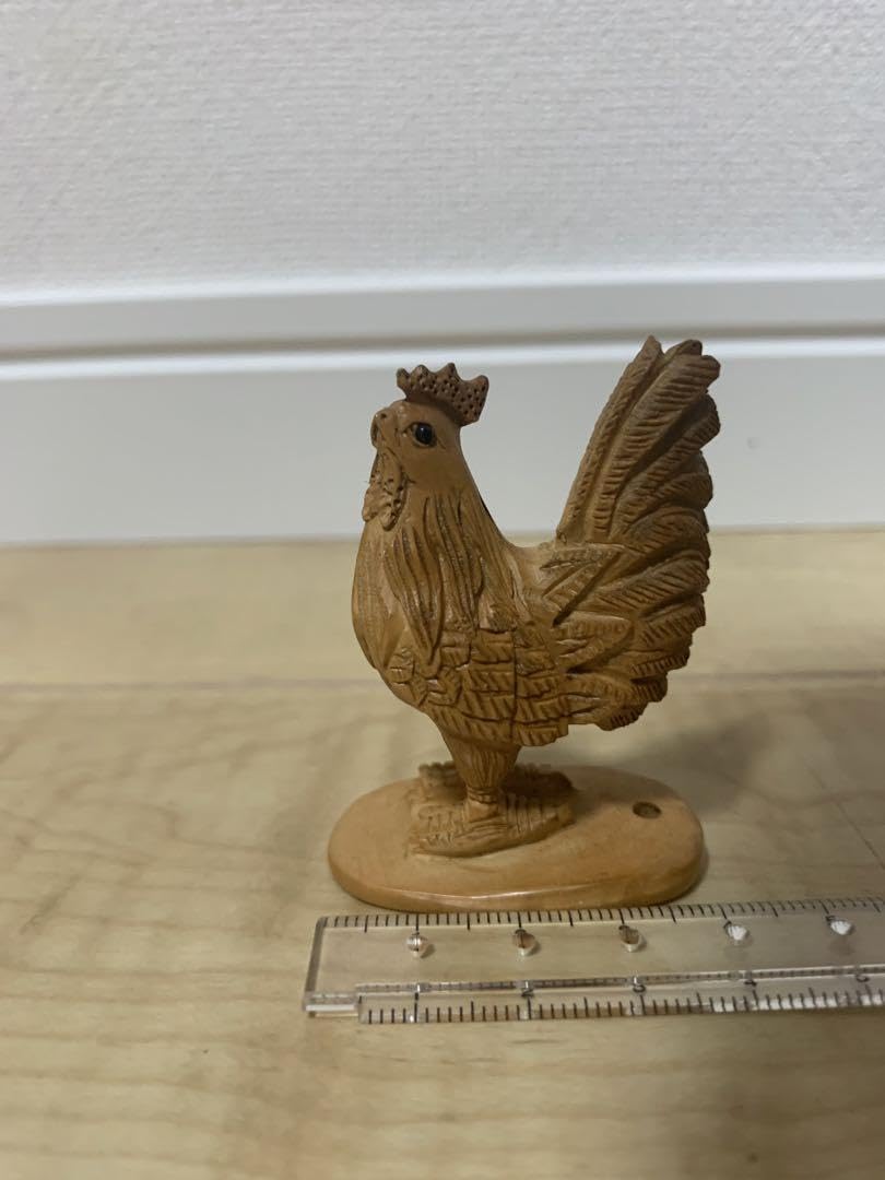 木彫り 鶏小屋の農夫 美術 彫像　アンティーク 木彫り 鶏小屋の農夫 美術 彫像 アンティーク