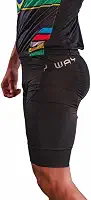 Bermuda Short Ciclismo Masculina Forro Espuma Densidade 70 Compressão Bolsos Laterais Proteção UV MTB Speed Cicloturismo Bike