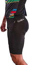 Bermuda Short Ciclismo Masculina Forro Espuma Densidade 70 Compressão Bolsos Laterais Proteção UV MTB Speed Cicloturismo Bike