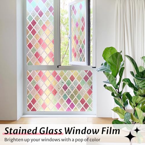 Película decorativa para ventana stained glass 17.5 x 78.7 pulgadas miniatura 6