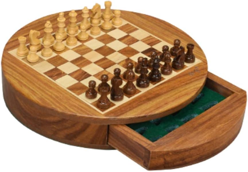 Wooden Magnetic Chess Travel Portable Chess Set Drawer Type with Storage Space Chess Board Luxury Educational Toy Gift Chess Gifts