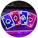 Produktbild Four Aces Poker Casino Man Cave Bar Dual Color LED Barlicht Neonlicht Lichtwerbung Neon Sign Blau & Rot 300 x 210mm st6s32-i2705-br