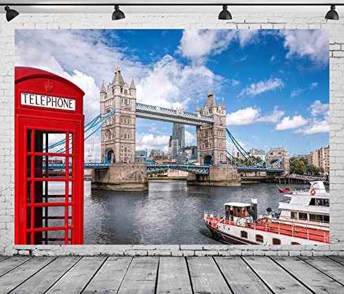BELECO Fondo Fotográfico 7x5FT London Tower Bridge miniatura 3