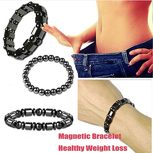 THUNARAZ 4Pcs Hematite Bracelet for Men Women Bangle Bracelet Magnetic Tiger Eye Bracelets2