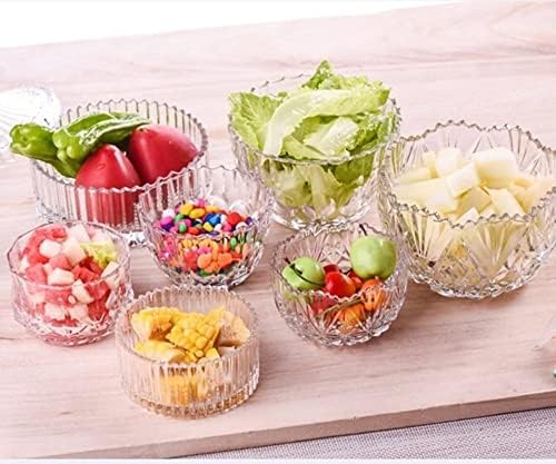 LuoCoCo Crystal Glass Storage Jar with Lid, Tent Shaped Sweet/Candy Dish, Table Deco Jewellery Jar, Food Bowl for Household Bathroom Party Wedding Valentines Gift for Her Girl/Women Colorful