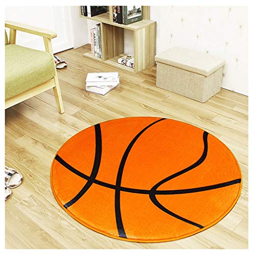 Tapis de sol rond anti-glisse en polyester pour chambre d'enfant et fauteuil de bureau