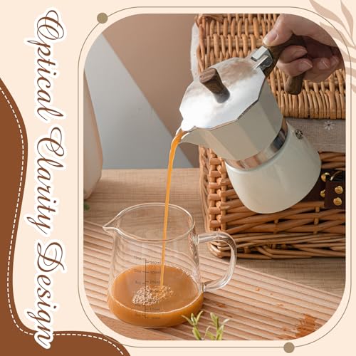 Pack 2 vasos medidores espresso 12oz vidrio resistente miniatura 4