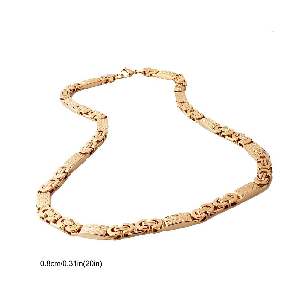 Ailan Collana da Uomo Portatile Che sostituisce Il Regalo di Compleanno dei Gioielli dell'ornamento del Pendente Fatto a Mano Lucido antiruggine anticorrosivo, 8MM 20 Pollici
