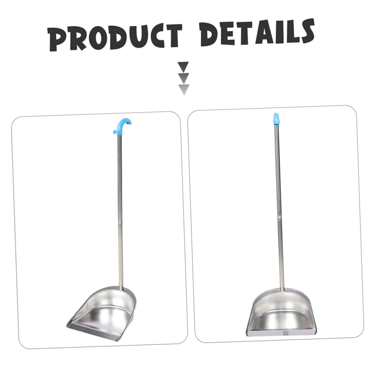 Veemoon Recogedor de Basura para Hogar Inoxidable Recogedor Multifuncional con Mango Ergonómico Resistente y Cómodo para Limpieza Cocina y Sala