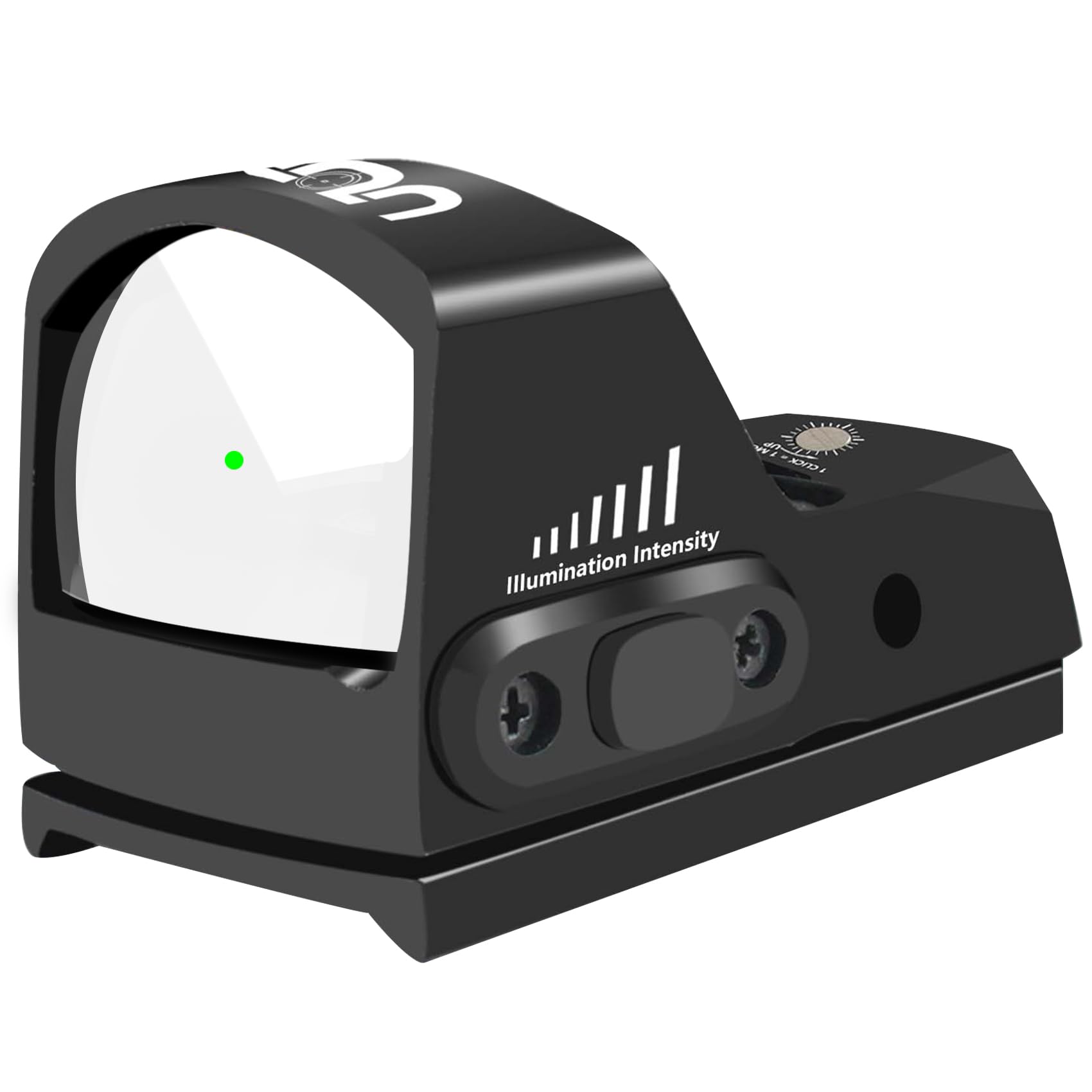 UUQ Mini Reflex Red/Green Dot Sight for Rifles, Pistols and Shotguns 2MOA,7 Brightness Adjustments，Suitable for RMR or 20mm Picatinny Rail