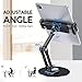 Lucrave Tablet Stand Holder for iPad, Adjustable with 360 Rotating Base for Desk, Aluminum Swivel Tablet Stand Compatible with iPad Air, Mini, 10.2,9.7, Pro 11/13 and More, Black
