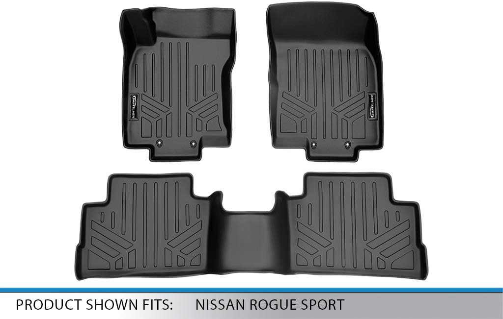 Flash Deals - 60% OFF MAXLINER Custom Fit Floor Mats 2 Row Liner Set Black for 2017-2021 Nissan Rogue Sport