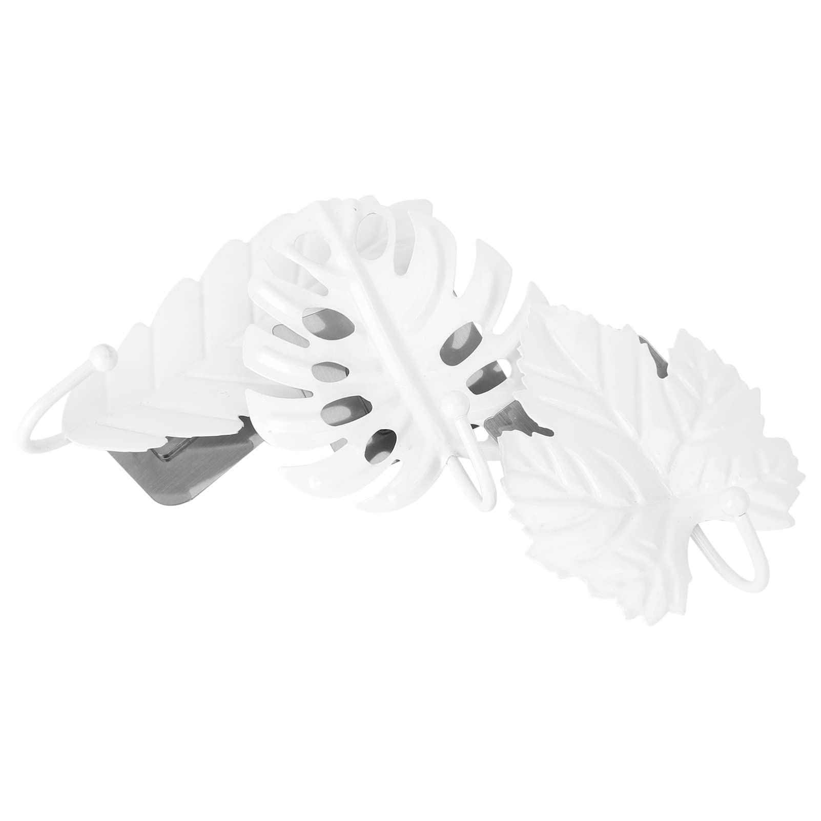 VASDEV Perchas de Metal 9 Piezas Ganchos de Pared con Forma de Hoja Ganchos Decorativos Ganchos para Toallas Ganchos de Pared Ganchos Decorativos para Toallas (Blancox2 Piezas 16x6.5x3cmx