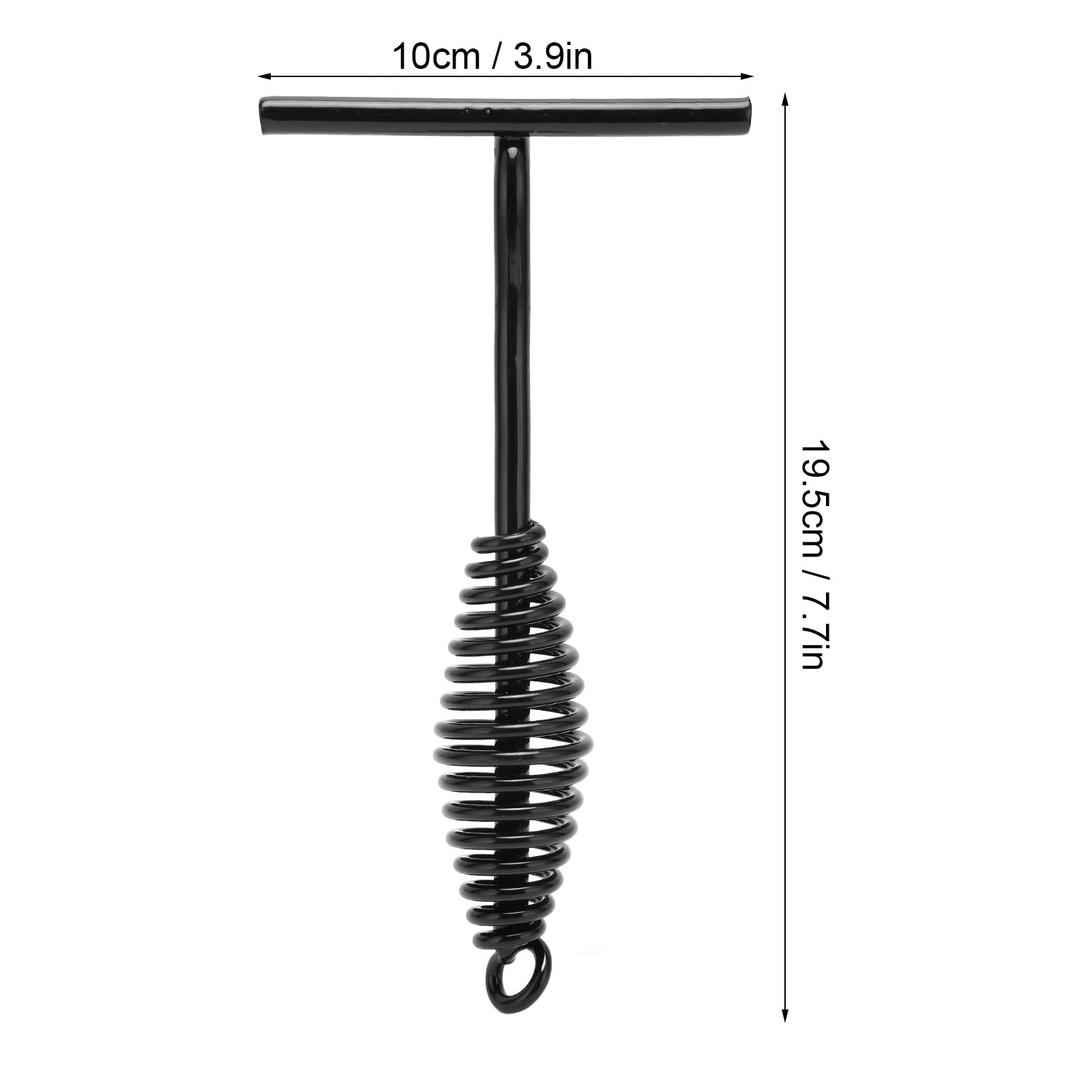 7.7 Inch Dutch Oven Lid Lifter With Spiral, 19.5cm Cast Iron Dutch Oven Lid Lifter with Spiral Handle for Outdoor Cooking Accessories, Black Finish