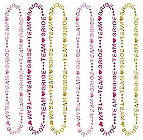 Amscan Team Bride Multipack Word Bead Necklaces, 6 Ct, 32