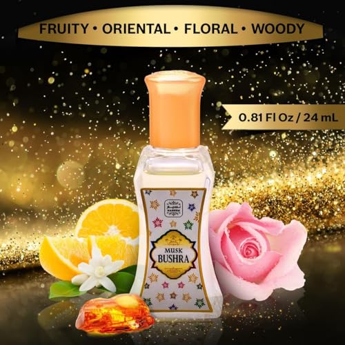 Image of NASEEM Perfume Roll On Bushra Eau De Parfum for Men & Women - 24 ml | Long Lasting Fragrance with Fresh Fruity Scent of Patchouli, Lemon, and Sandalwood | Ideal Travel Perfume for All Skin Types