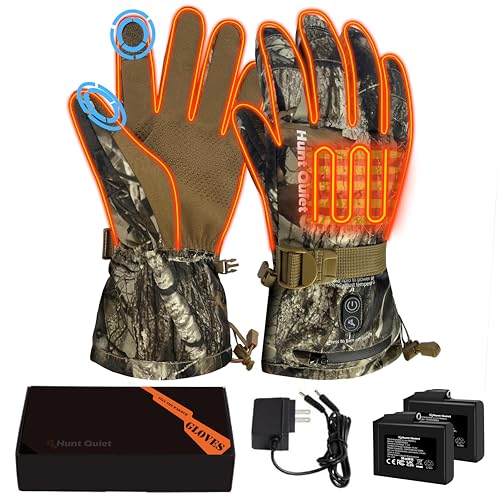 Hunt Quiet Heated Gloves 7.4V, Rechargeable, Waterproof, XL