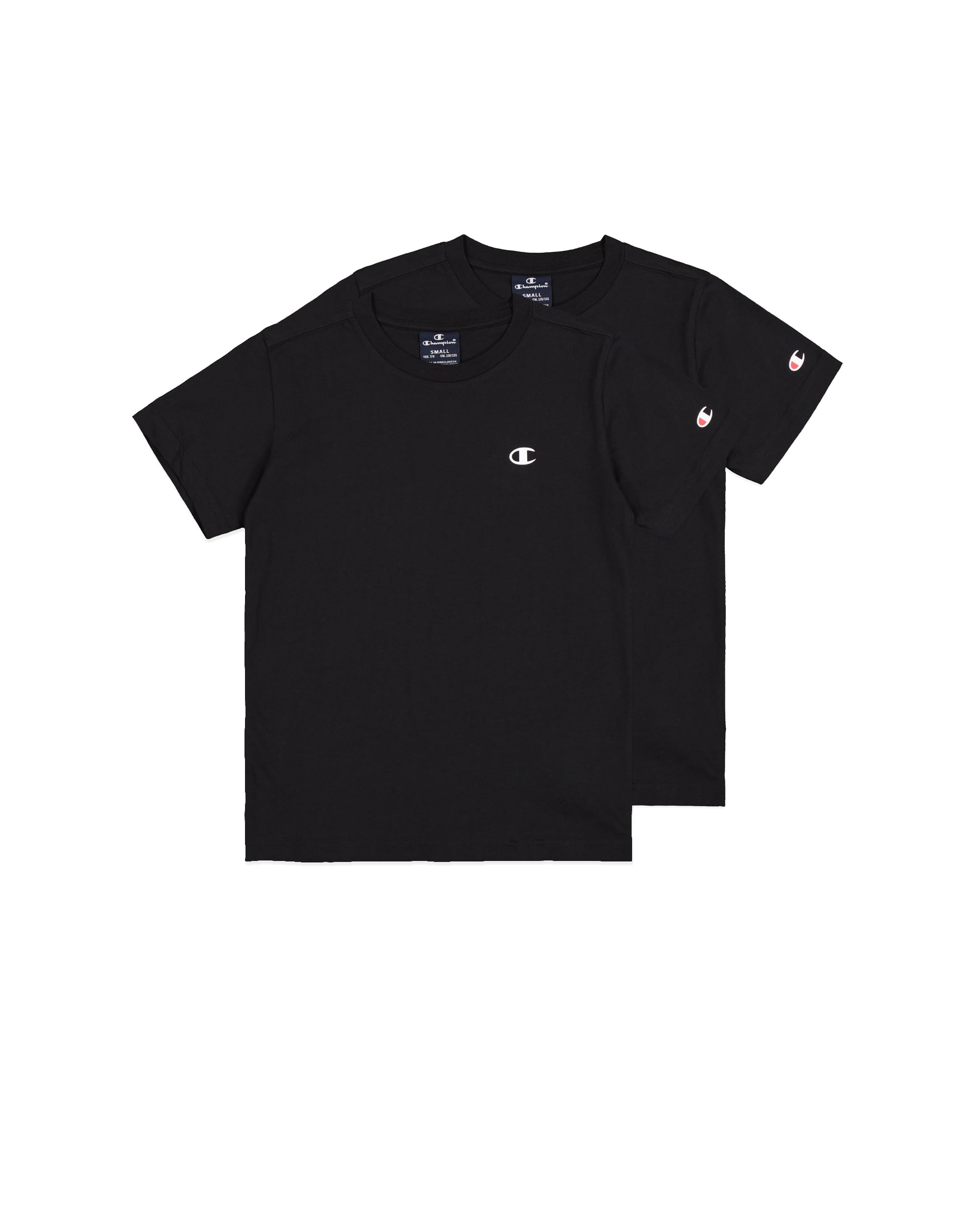 Champion T-​Shirt (Pack de 2) Enfants et Adolescents, Noir, 3-​4 Ans