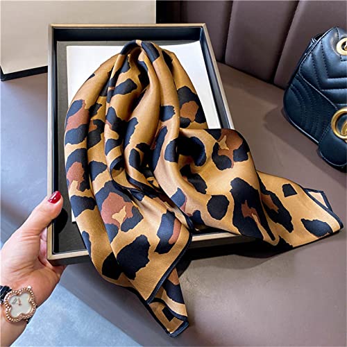 Multi-use Scarfs Leopard Print Silk Scarf Small Square All-Match Spring and Autumn for Women3