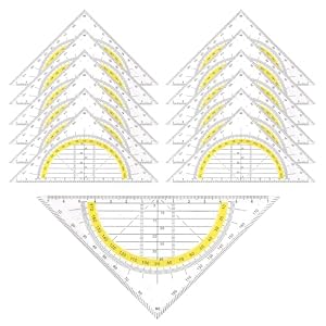 12 Stück Geodreieck, Geodreieck aus Kunststoff