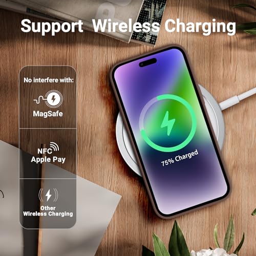 AOTESIER Compatible with iPhone 15 Pro Case, Full Body Food-Grade Silicone Wear-Resistant, Anti-Drop Protection with Soft Anti-Scratch Microfiber Lining Phone Case, Chocolate by AOTESIER - Image 6