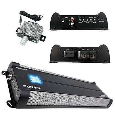 Gravity 6000.1D Class D Car Amplifier - 6000 Watts, 1 Ohm Stable, Digital, Monoblock, Mosfet Power Supply, Great for Subwoofers (2nd Generation) with Gravity Phone Holder Bundle