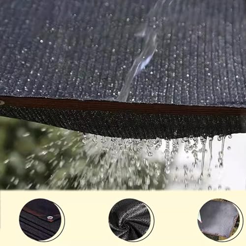 Filet d'ombrage durable noir de haute résistance avec œillets métalliques - 3