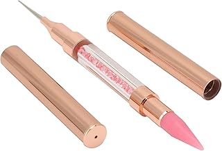 Dual‑Ended Rhinestone Dotting Pen Rhinestone Picker Dotting Pen Wax Tip Rhinestone Pickup Tool Dotting Pen Manicure Nail Art Tool Nail Art DIY Decoration Tool(Pink)