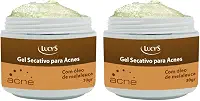Kit 2 Gel Secativo para Acnes com Óleo de Melaleuca, Tratamento Rápido para Espinhas e Cravos, 30g.