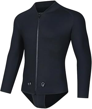 Wetsuit 3MM Neoprene Hooded Wetsuit Men Two Pieces Separate Set Diving Suit Scuba SpearfishingFront open top,XL