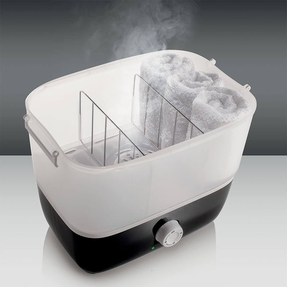 Scaldasalviette Elettrico a Vapore per Salviette in Spugna con Timer Regolabile
