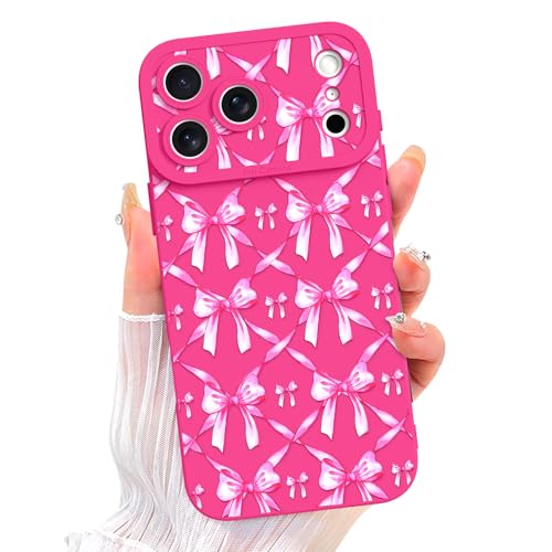 Image of ZIYE for iPhone 17 Pro Case Hot Pink Bows Pattern Phone Case
