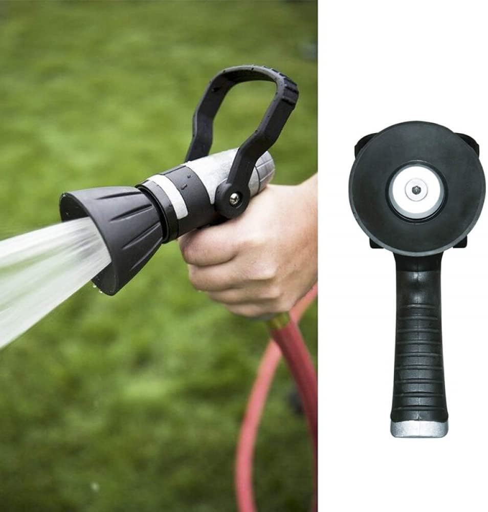 Boquilla de manguera de jardín, boquilla de agua resistente, boquilla de estilo bombero de alta presión con mango ergonómico para mujeres y niños para regar césped y jardín lavado de coches