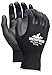 13 Gauge Flat Polyurethane Coated Gloves, Glove Size: M, Black/Black, Pack of 10