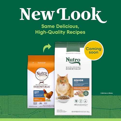 Image of Nutro Wholesome Essentials Senior Dry Cat Food, Chicken & Rice, 3 lb