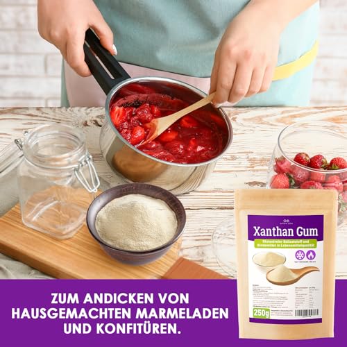 AVIDA ZEN Xanthan Gum Pulver, Bindemittel in Lebensmittelqualität, Veganer und glutenfreier Stabilisator für Eis, Suppen, Soßen, Xanthangummi Soßenbinder (250g)