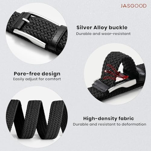 JASGOOD 3-Pack Stretch Belts