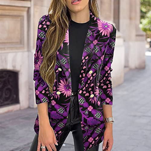 Miashui Blazer Jackets For Women Long Sleeved Casual Button Down Outwear Cardigan Trench Fashion Front Opening Womens #TOP1