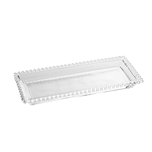 WOLFF - Travessa de Cristal 30cm x 13cm x 3cm - Transparente - Linha Pearl WOLFF - Travessa de Cristal 30cm x 13cm x 3cm - Transparente - Linha Pearl