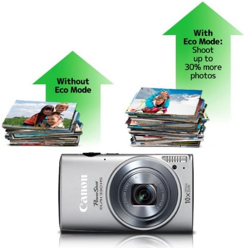 Canon PowerShot ELPH 330 HS 12.1 MP Wi-Fi Enabled CMOS Digital Camera with 10x Optical Zoom 24mm Wide-Angle Lens and 1080p Full HD Video (Silver)