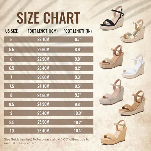 mikarka Wedges Heels Sandals for Women- Open Toe Espadrille Platform Sandal by mikarka - Used condition - Image 6