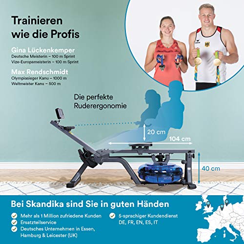 Skandika Wasserrudergerät Nemo Compact | Wasser Rudergerät klappbar mit Wasserwiderstand, LCD-Computer, platzsparend… – Bild 3