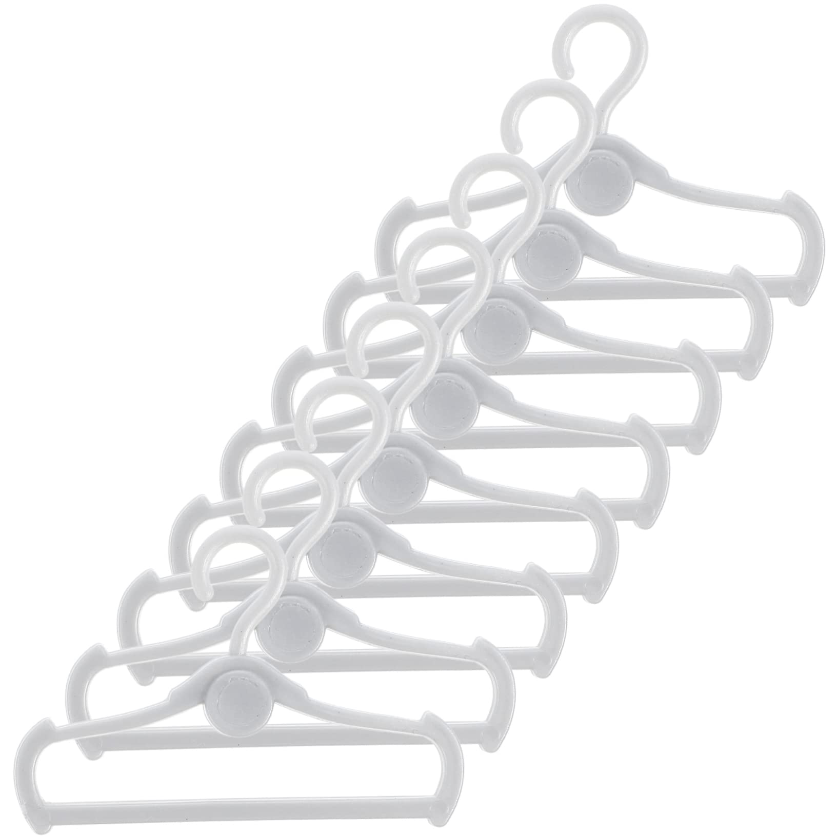 Happyyami 300 Pcs Mini Baby Doll Clothes Hangers Doll Hangers Dress Rack Top Pants