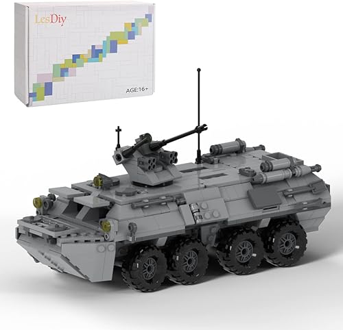 SUPERFLEX 798 piezas de bloques de construcción blindados para el transporte de personal, tema militar BTR-82A Kit de montaje de modelo de vehículo
