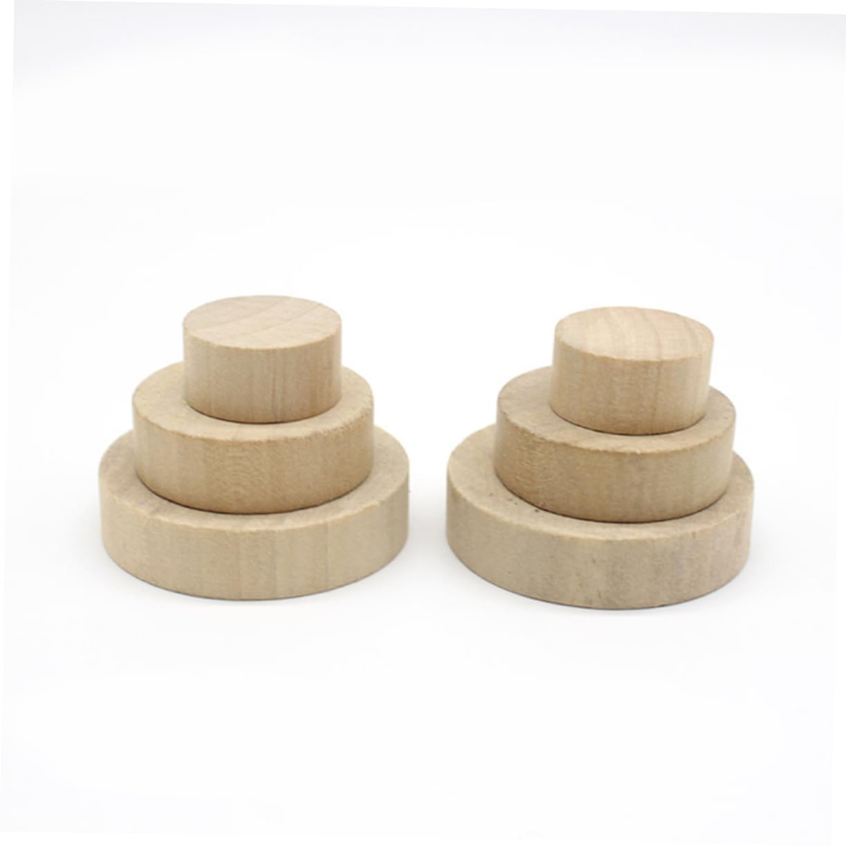 ARTIBETTER DIY Stamping Blocks 15pcs Wooden Blocks Handle for Scrapbooking Christmas Ornaments Coasters 2 Sizes