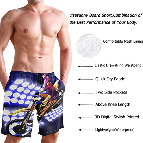 visesunny Motocross Beautiful Jump Summer Men's Swim Trunks Quick Dry Bathing Suits Beach Holiday Party Swim Shorts3