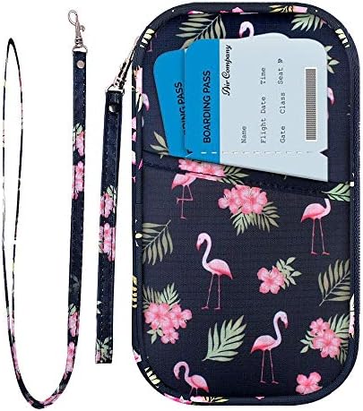 RFID Family Passport Wallet Holder Waterproof, Travel Document Organizer Credit Card Clutch Bag for Men Women