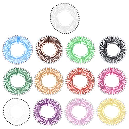 OSALADI 13Pcs Strether Peigne Bandeau Circulaire Circulaire Peigne Stretch Stretch Flexible Peignes de Cercle en Plastique pour Femmes Et Filles Cover