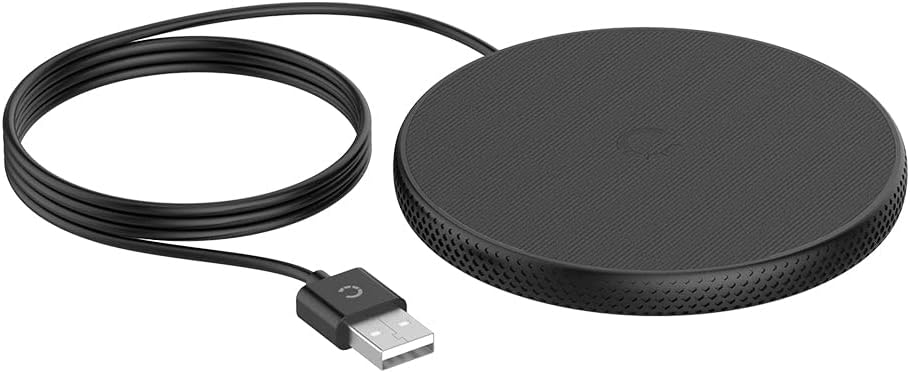 Cygnett PowerBase II Wireless Charger with its integrated USB cable