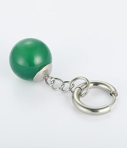 Vista 5 de Pendientes Potara de acero inoxidable y ágata con piedras preciosas naturales, hipoalergénicos y sin níquel